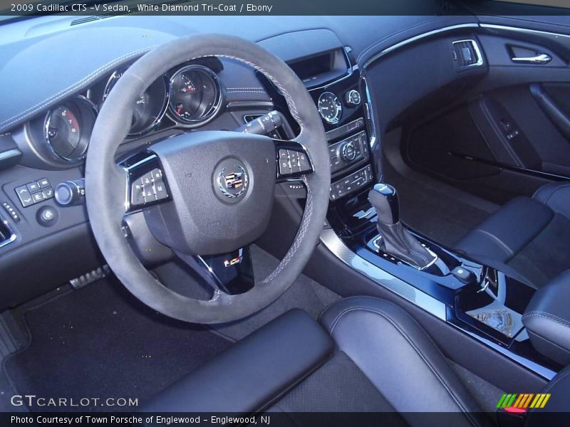 White Diamond Tri-Coat / Ebony 2009 Cadillac CTS -V Sedan