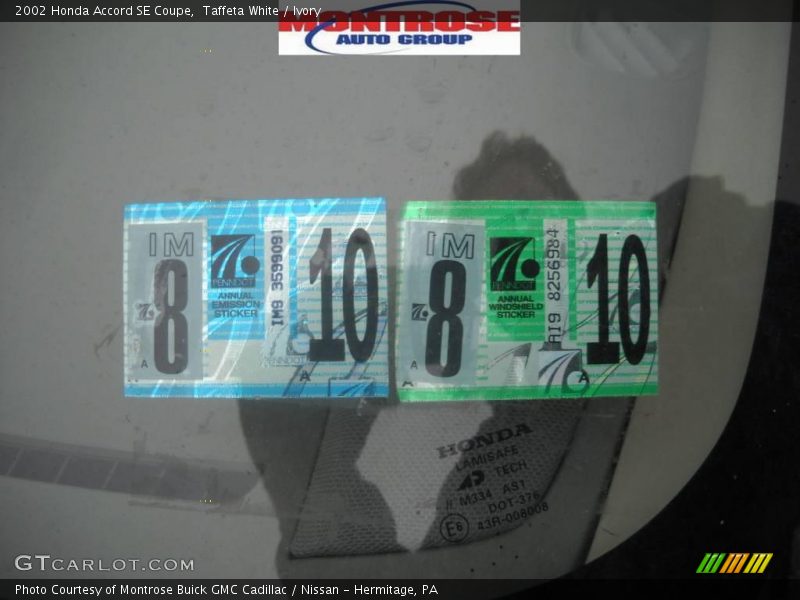 Taffeta White / Ivory 2002 Honda Accord SE Coupe
