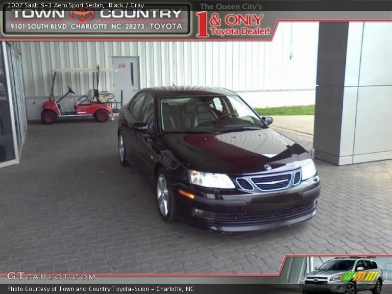 Black / Gray 2007 Saab 9-3 Aero Sport Sedan