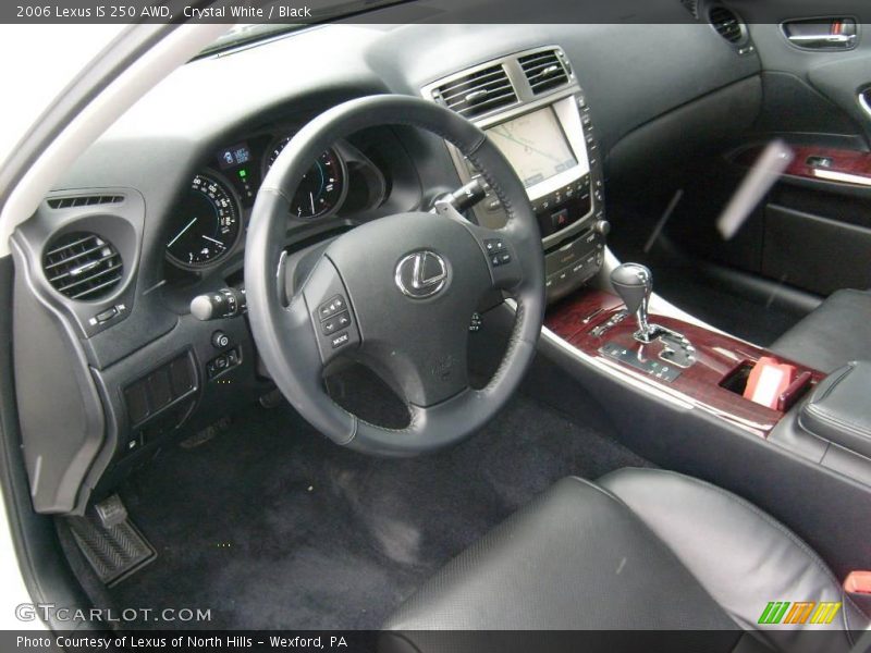 Crystal White / Black 2006 Lexus IS 250 AWD
