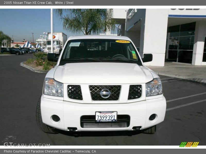 White / Steel 2005 Nissan Titan XE Crew Cab