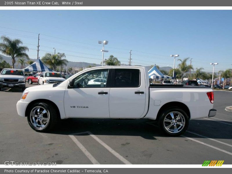 White / Steel 2005 Nissan Titan XE Crew Cab