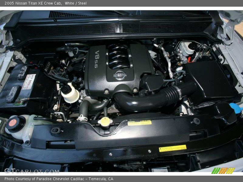 White / Steel 2005 Nissan Titan XE Crew Cab