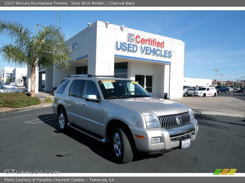 Silver Birch Metallic / Charcoal Black 2007 Mercury Mountaineer Premier