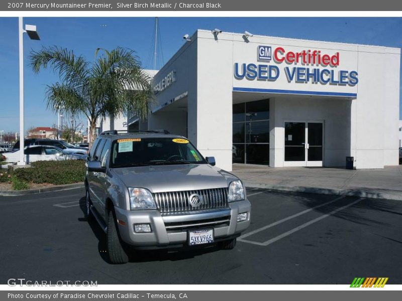 Silver Birch Metallic / Charcoal Black 2007 Mercury Mountaineer Premier