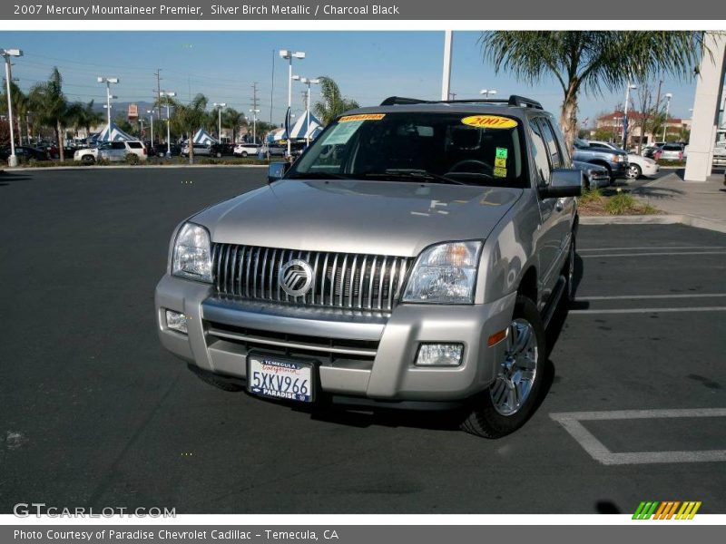 Silver Birch Metallic / Charcoal Black 2007 Mercury Mountaineer Premier