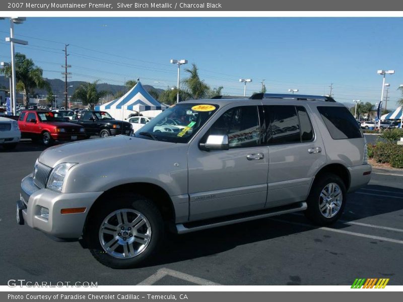 Silver Birch Metallic / Charcoal Black 2007 Mercury Mountaineer Premier