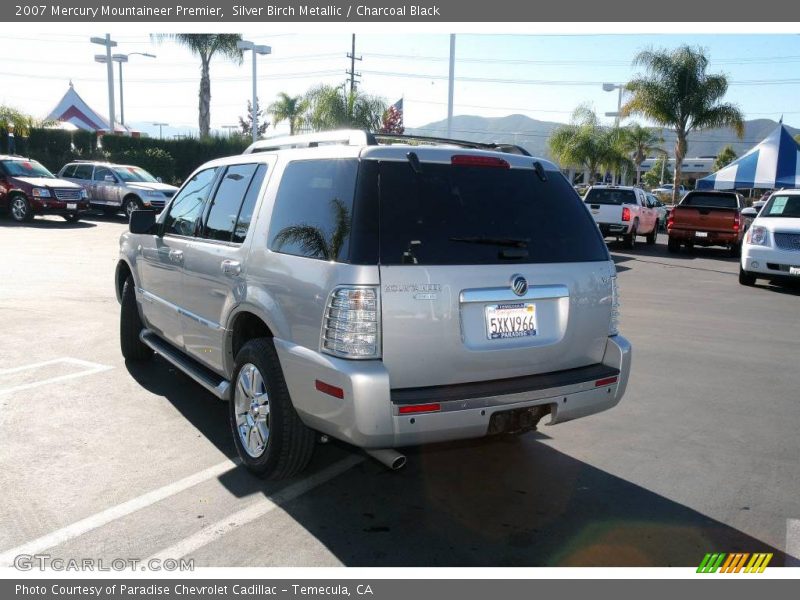 Silver Birch Metallic / Charcoal Black 2007 Mercury Mountaineer Premier