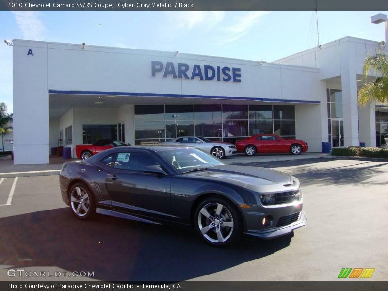 Cyber Gray Metallic / Black 2010 Chevrolet Camaro SS/RS Coupe