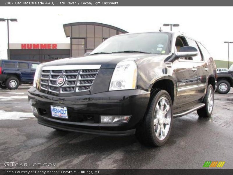 Black Raven / Cocoa/Light Cashmere 2007 Cadillac Escalade AWD