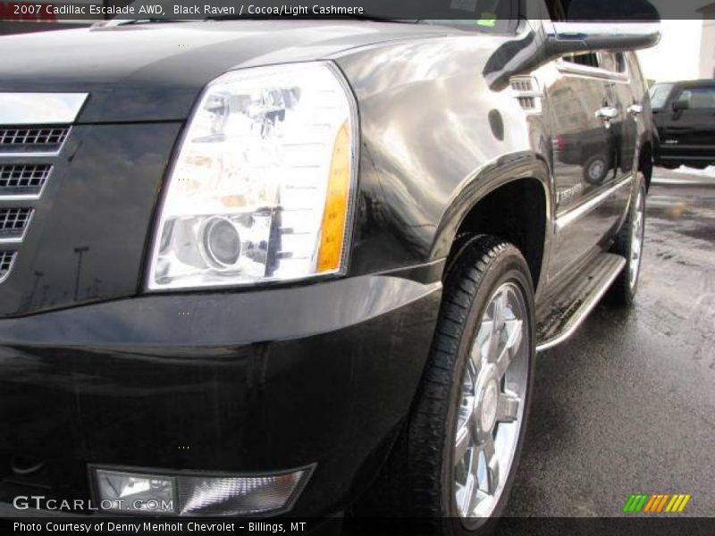 Black Raven / Cocoa/Light Cashmere 2007 Cadillac Escalade AWD