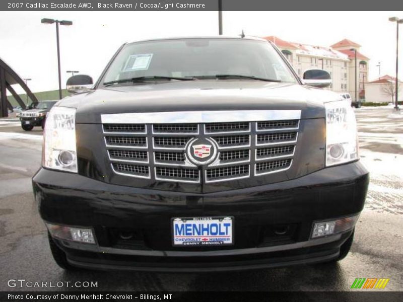 Black Raven / Cocoa/Light Cashmere 2007 Cadillac Escalade AWD