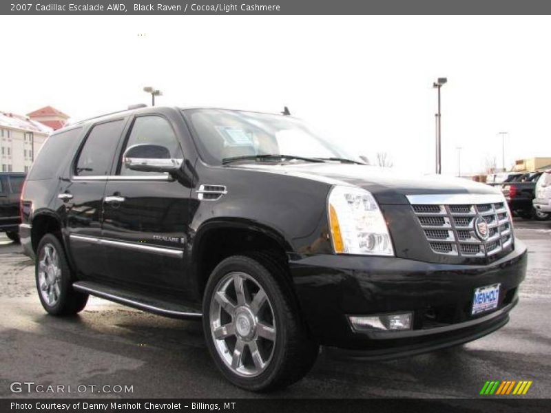 Black Raven / Cocoa/Light Cashmere 2007 Cadillac Escalade AWD