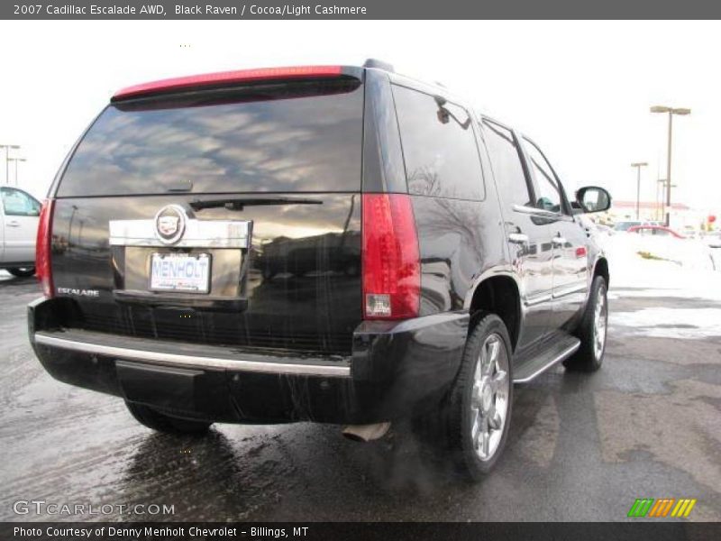 Black Raven / Cocoa/Light Cashmere 2007 Cadillac Escalade AWD