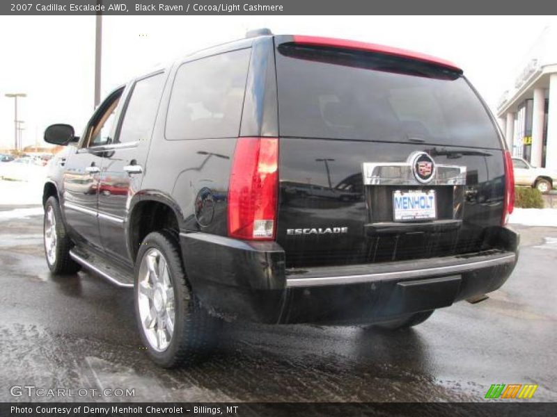 Black Raven / Cocoa/Light Cashmere 2007 Cadillac Escalade AWD