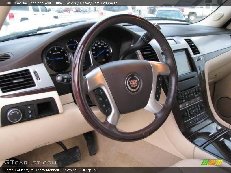 Black Raven / Cocoa/Light Cashmere 2007 Cadillac Escalade AWD