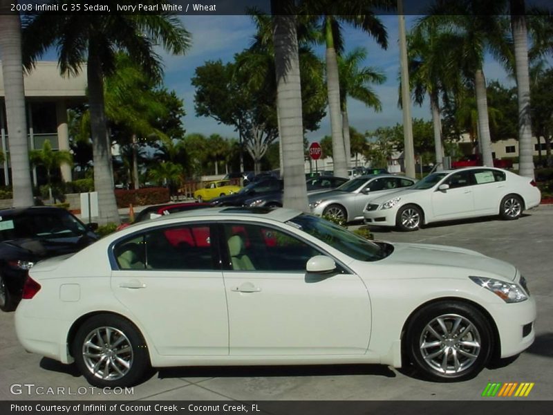 Ivory Pearl White / Wheat 2008 Infiniti G 35 Sedan