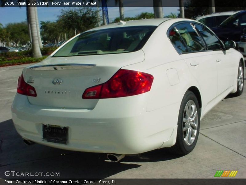 Ivory Pearl White / Wheat 2008 Infiniti G 35 Sedan