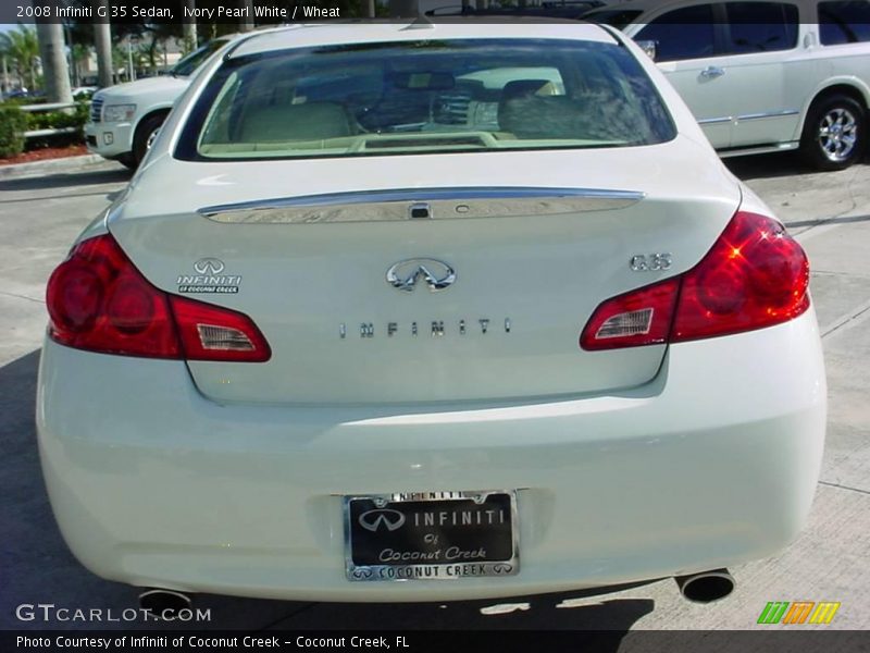 Ivory Pearl White / Wheat 2008 Infiniti G 35 Sedan