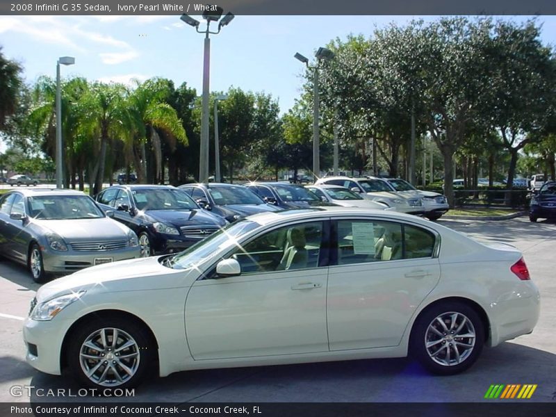 Ivory Pearl White / Wheat 2008 Infiniti G 35 Sedan