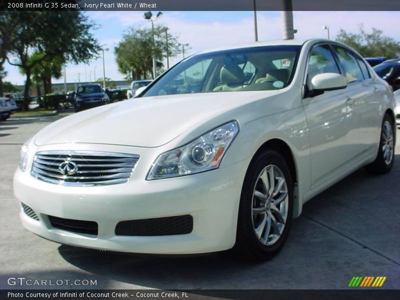 Ivory Pearl White / Wheat 2008 Infiniti G 35 Sedan