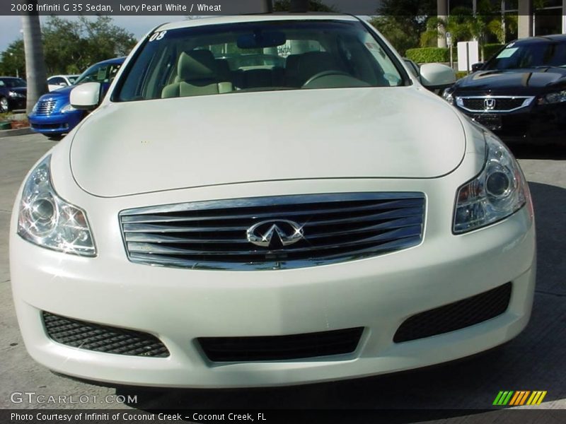 Ivory Pearl White / Wheat 2008 Infiniti G 35 Sedan