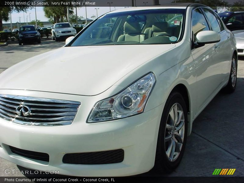 Ivory Pearl White / Wheat 2008 Infiniti G 35 Sedan