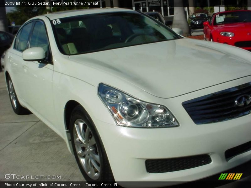 Ivory Pearl White / Wheat 2008 Infiniti G 35 Sedan