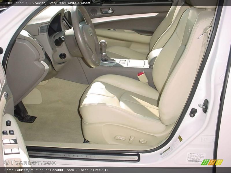 Ivory Pearl White / Wheat 2008 Infiniti G 35 Sedan