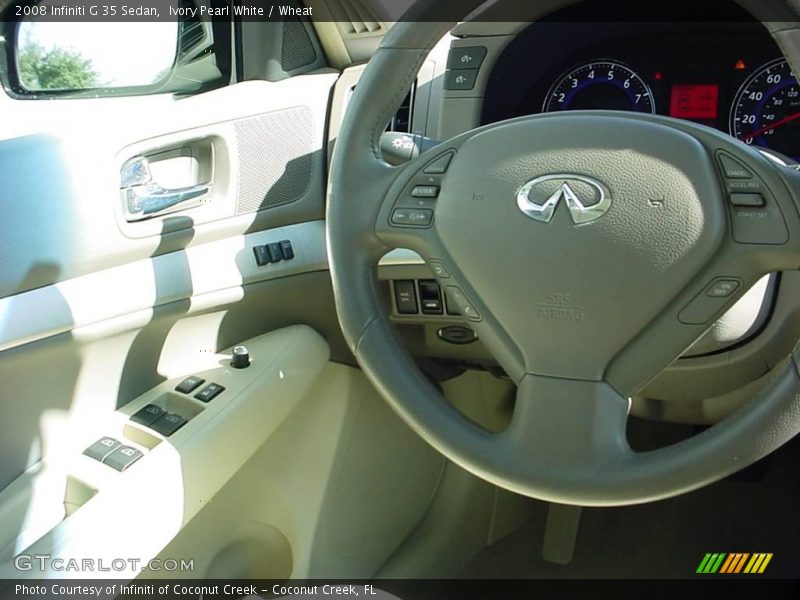 Ivory Pearl White / Wheat 2008 Infiniti G 35 Sedan