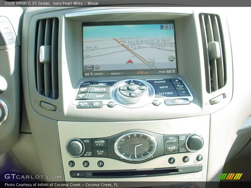 Ivory Pearl White / Wheat 2008 Infiniti G 35 Sedan