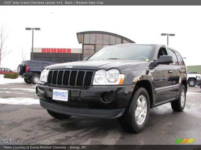 Black / Medium Slate Gray 2007 Jeep Grand Cherokee Laredo 4x4