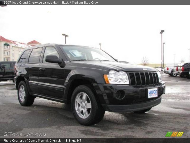 Black / Medium Slate Gray 2007 Jeep Grand Cherokee Laredo 4x4