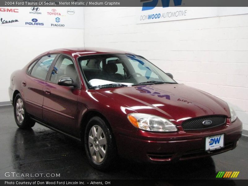 Merlot Metallic / Medium Graphite 2004 Ford Taurus LX Sedan