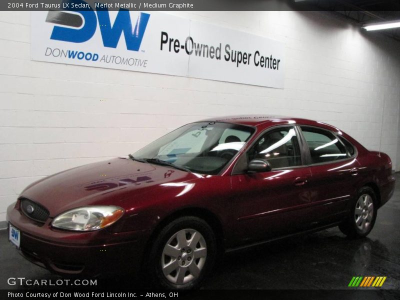Merlot Metallic / Medium Graphite 2004 Ford Taurus LX Sedan