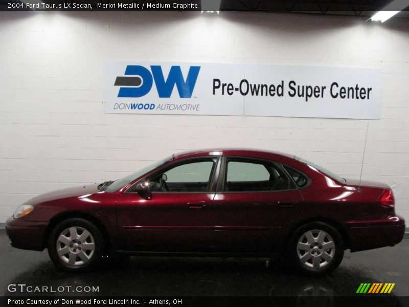 Merlot Metallic / Medium Graphite 2004 Ford Taurus LX Sedan