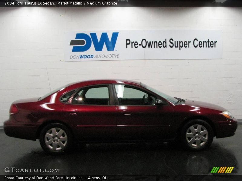 Merlot Metallic / Medium Graphite 2004 Ford Taurus LX Sedan