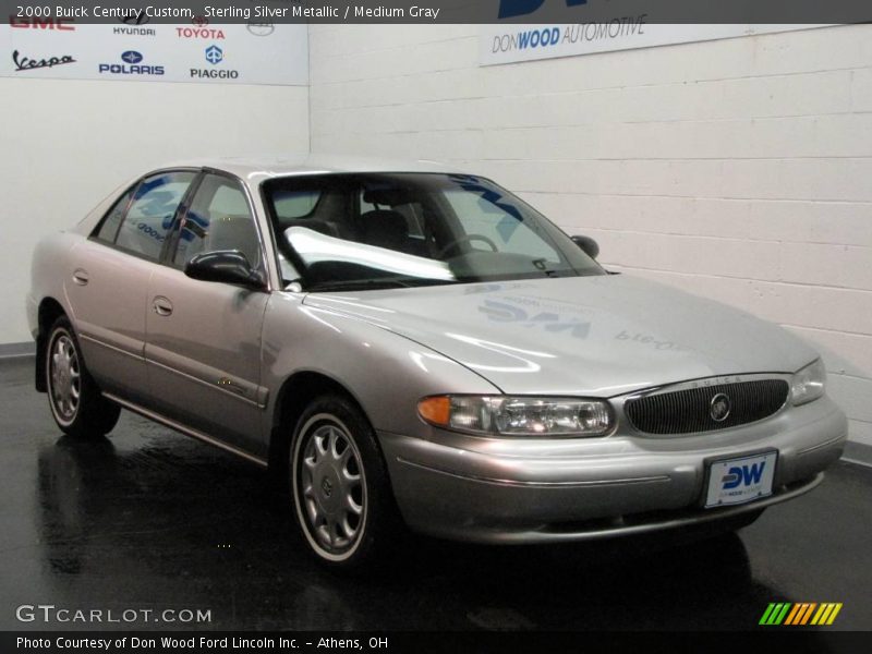 Sterling Silver Metallic / Medium Gray 2000 Buick Century Custom
