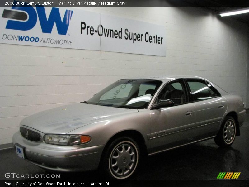 Sterling Silver Metallic / Medium Gray 2000 Buick Century Custom