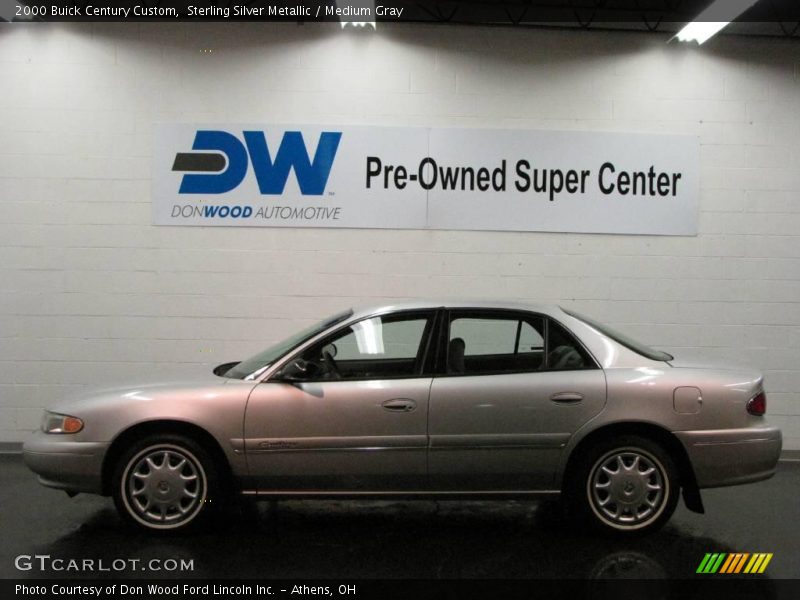 Sterling Silver Metallic / Medium Gray 2000 Buick Century Custom