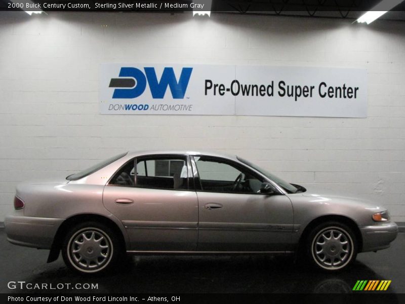 Sterling Silver Metallic / Medium Gray 2000 Buick Century Custom