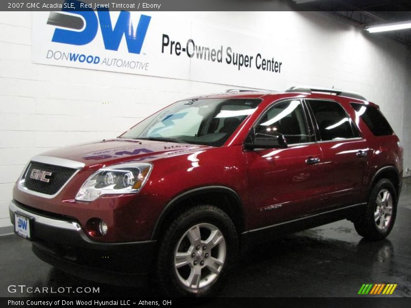 Red Jewel Tintcoat / Ebony 2007 GMC Acadia SLE