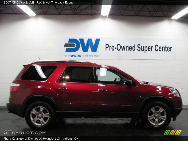 Red Jewel Tintcoat / Ebony 2007 GMC Acadia SLE