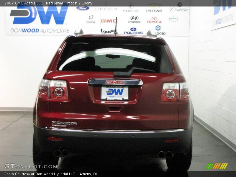 Red Jewel Tintcoat / Ebony 2007 GMC Acadia SLE