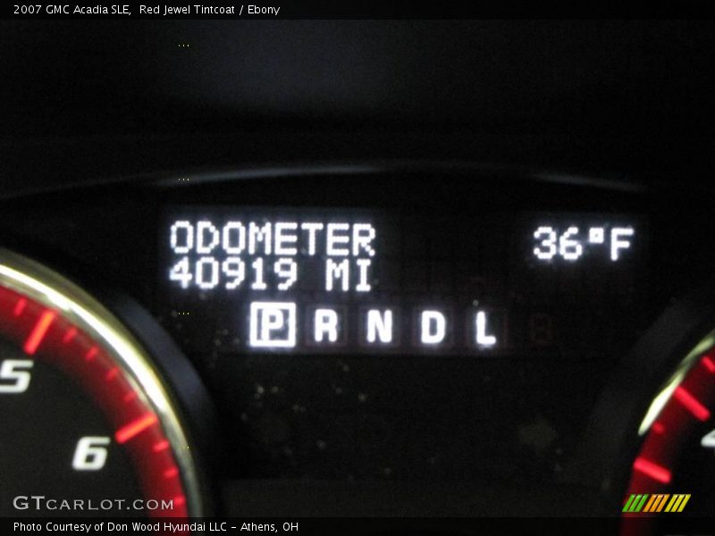 Red Jewel Tintcoat / Ebony 2007 GMC Acadia SLE