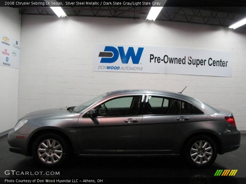 Silver Steel Metallic / Dark Slate Gray/Light Slate Gray 2008 Chrysler Sebring LX Sedan