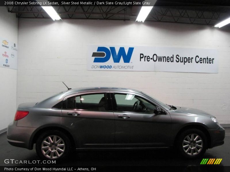 Silver Steel Metallic / Dark Slate Gray/Light Slate Gray 2008 Chrysler Sebring LX Sedan