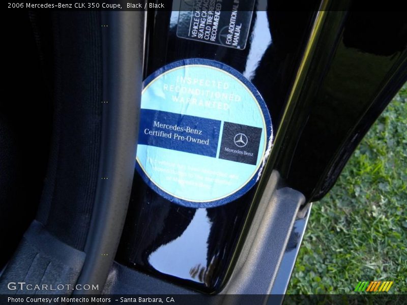 Black / Black 2006 Mercedes-Benz CLK 350 Coupe