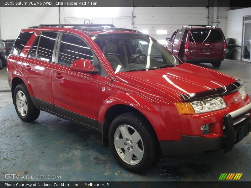 Chili Pepper Red / Tan 2005 Saturn VUE V6 AWD