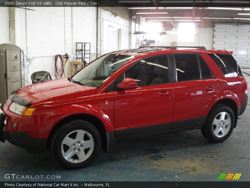Chili Pepper Red / Tan 2005 Saturn VUE V6 AWD